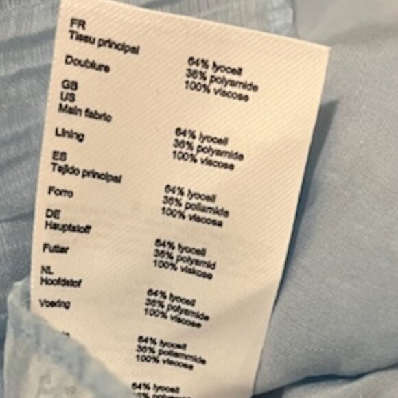 Light Blue Maje Crinkle-effect voile dress with ruffles - Picture 10 of 10